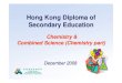 Hong Kong Diploma of Secondary Education · 2013. 9. 24. · Part II Topics 1-12* structured questions (28 marks) Paper 2 (1 hour) 20% Topics 13-15 # structured questions 20 marks