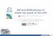 SM and BSM physics in single top quark at the LHC · 2017. 6. 6. · SM and BSM physics in single top-quark at the LHC LHCP2017. Shanghai, China 4 Search for the s-channel production