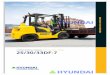 MOVING YOU FURTHER...02 Hyundai introduces a new line of 7series diesel forklift trucks. Excellent power and performance makes your business more profitable. New criterion of Forklift