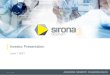 Sirona Biochem Investor Presentation · 2021. 6. 1. · Sirona Biochem cautions you that statements included in this presentation that are not a description of historical facts may
