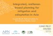 Integrated, resilience- based planning for mitigation and 