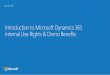 Introduction to Microsoft Dynamics 365 - Internal Use 