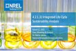 Integrated Life Cycle Sustainability Analysis