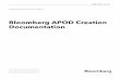 Bloomberg APOD Creation Documentation
