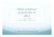 Data citation practices in JALL