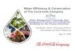 Water Efficiency & Conservation at The Coca-Cola Company