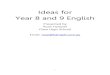 Ideas for Year 8 and 9 English - AATE