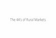 The 4A’s of Rural Markets