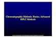 Chromatographic Methods: Basics, Advanced HPLC M th dHPLC 