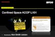 Confined Space ACOP L101 - Health & Safety Information