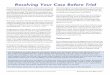 Resolving Your Case Before Trial - Supreme Court BC