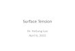 Surface Tension - Homepages at WMU