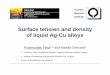 O54-Surface tension and density of liquid Ag-Cu alloys