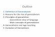 1- Definition of Generativism 2- Reasons for the rise of 