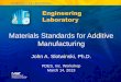 Materials Standards for Additive Manufacturing