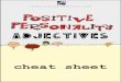 The Positive Personality Adjectives Cheat Sheet