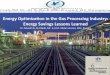Energy Optimization in the Gas Processing Industry: Energy 