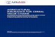 AGRICULTURAL INSURANCE FOR CEREAL VALUE CHAINS
