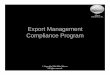Export Management Compliance Program - NASBITE