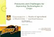 Pressures and Challenges for Improving Technologies in Crops
