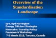 Overview of the Standardisation Landscape