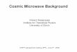 Cosmic Microwave Background - Indico