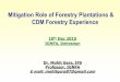 Mitigation Role of Forestry Plantations & CDM Forestry 
