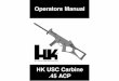45 ACP HK USC Carbine Operators Manual