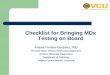 Checklist for Bringing MDx Testing on Board