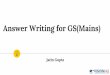 Answer Writing for GS(Mains)