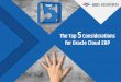 The Top 5 Considerations for Oracle Cloud ERP