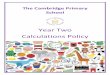 Year Two Calculations Policy - The Cambridge Primary School