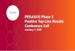 PEGASUS Phase 3 Positive Top-Line Results Conference Call