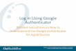 Log in Using Google Authenticator