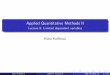 Applied Quantitative Methods II - CERGE-EI