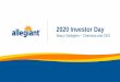 2020 Investor Day - Allegiant Travel Company