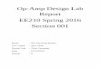 Op-Amp Design Lab Report EE210 Spring 2016 Section 001