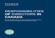 responsibilities of directors in canada - Torys LLP