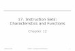 17. Instruction Sets: Characteristics and Functions