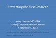 Preventing the First Cesarean