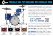 CATALINA CLUB 4 PIECE SHELL PACK WITH 18 IN. BASS DRUM