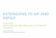 SIP Extensions and P2PSIP - Aalto University
