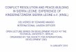 CONFLICT RESOLUTION AND PEACE-BUILDING IN SIERRA LEONE 