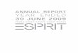 ESPRIT HOLDINGS L Im ITED Year ended 30 JUNE 2009