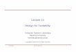 Lecture 14 Design for Testability - Stanford University