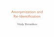Anonymization and Re-identification