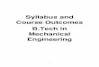 Syllabus and Course Outcomes B.Tech in Mechanical Engineering