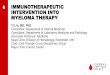 IMMUNOTHERAPEUTIC INTERVENTION INTO MYELOMA THERAPY