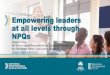 Empowering leaders at all levels through NPQs