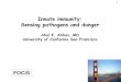 Innate immunity: Sensing pathogens and danger